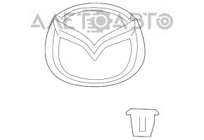 Емблема значок Mazda кришки багажника Mazda3 MPS 09-13
