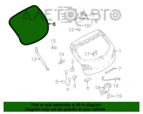 Ущільнювач кришки багажника Mazda3 MPS 09-13