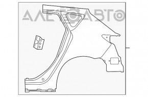 Чверть крило задня права Mazda3 MPS 09-13