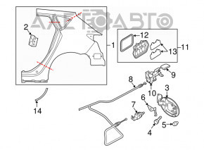 Чверть крило задня ліва Mazda3 MPS 09-13