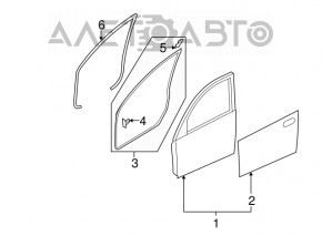 Двері гола перед лев Mazda3 MPS 09-13