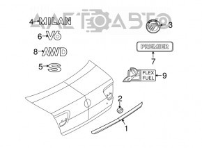Эмблема FLEX FUEL двери багажника Ford Focus mk3 15-18 рест 5d