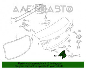 Замок кришки багажника Mazda 3 14-18 BM