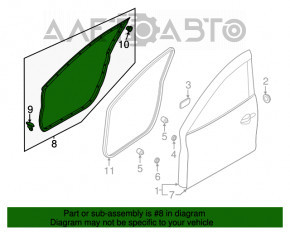 Уплотнитель двери передней правой Mazda 3 14-18 BM