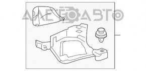Накладка передньої стійки права низ Mazda 3 14-18 BM чорна, подряпини