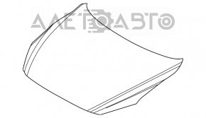 Капот голый Mazda 3 14-18 BM графит 42A сталь, ржавчина, отстает каркас жесткости