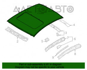 Крыша металл Mazda 3 14-18 BM под люк