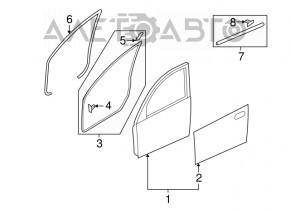 Дверь голая передняя левая Mazda3 03-08 HB