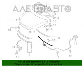 Держатель капота Mazda3 03-08 HB