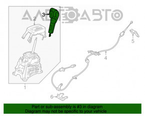 Ручка КПП Ford Fiesta 11-19 резина, хром, дефект хрома