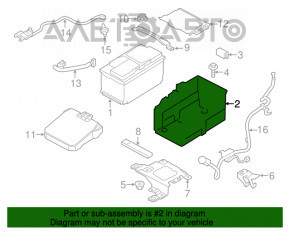 Корпус АКБ Ford Escape MK3 17-19 без крышек
