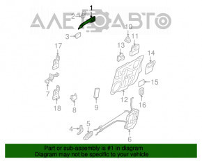 Ручка двери внешняя передняя левая Mazda3 03-08