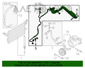 Трубка кондиціонера пічка-Конденсер Ford Flex 13-19