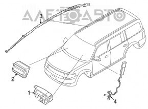 Подушка безопасности airbag в руль водительская Ford Flex 13-19 дорест черн