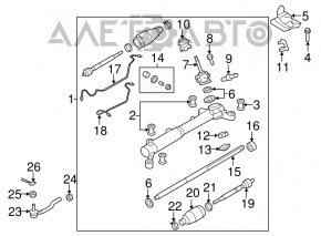 Рульова тяга з наконечником прав Mazda CX-7 06-09