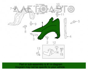 Крило переднє ліве Mazda CX-7 06-09