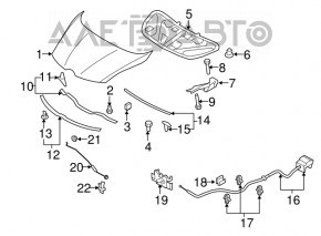 Петля капота ліва Mazda CX-7 06-09