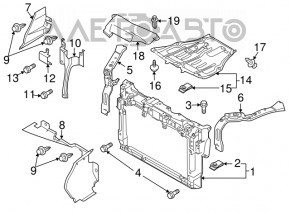 Кріплення вус телевізора ліве Mazda CX-7 06-09