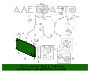 Радиатор кондиционера конденсер Acura MDX 07-13 новый неоригинал