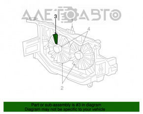 Диффузор кожух радиатора голый Jeep Compass 11-16 2.0 2.4 новый неоригинал