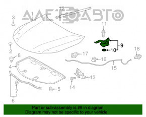 Петля капота ліва Lexus ES300h ES350 13-