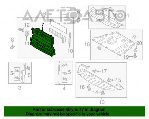 Жалюзи дефлектор радиатора рамка голая Lincoln MKZ 13-16