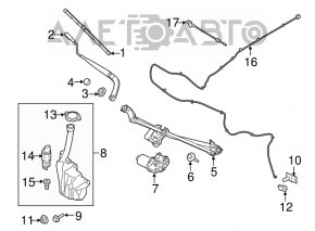 Бачок омывателя Ford Mustang mk6 15-17 дорест