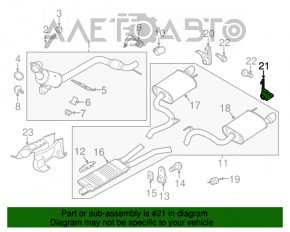 Кронштейн крепления бочки левый Ford Mustang mk6 15- 3.7, 2.3T