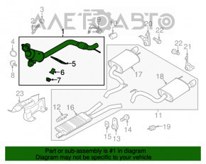 Приемная труба с катализатором Ford Mustang mk6 15- 2.3T