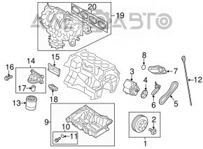 Корпус масляного фільтра Ford Mustang mk6 15-