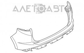 Бампер задний голый Ford Escape MK3 13-16 дорест без парктрон,надлом крепл,вмятинка,царапины
