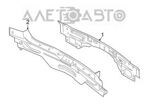 Задня панель Ford Edge 15-2 частини срібло UX