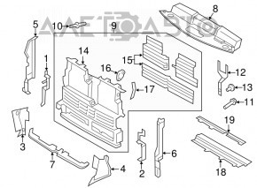 Жалюзи дефлектор радиатора рамка голая Ford Edge 15-18 дорест новый OEM оригинал