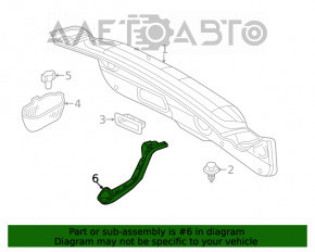 Накладка петлі кришки багажника ліва Mazda 6 13-17 черн