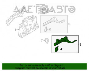 Чверть передня права Nissan Versa Note 13-19 синій