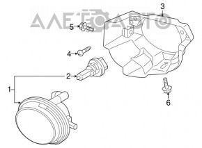 Протитуманна фара втф прав Mazda CX-7 06-09