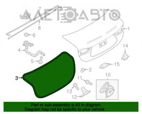 Ущільнювач кришки багажника Mazda 6 13-17