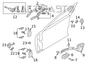 Механизм ручки двери задней правой Mazda 6 13-21