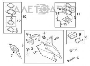 Накладка шифтера Mazda 6 13-15 дорест, МКПП, чорна, шкіра