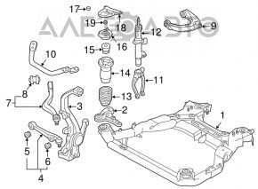 Рычаг нижний длинный передний левый Mazda6 03-08