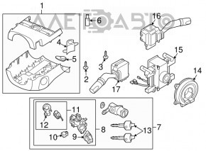 Оздоблення рульової колонки Mazda CX-7 06-09