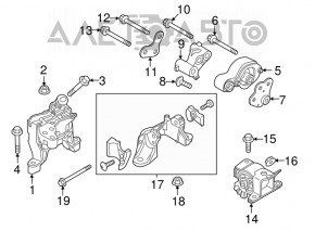 Подушка двигуна права Mazda 6 13-17 2.5 мкпп