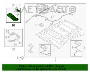 Козырек левый Mazda 3 14-18 BM серый