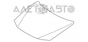 Капот голый Mazda6 03-08 белый, тычки слева