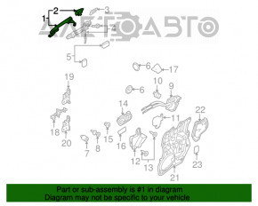 Ручка дверей зовнішня зад прав Mazda3 MPS 09-13