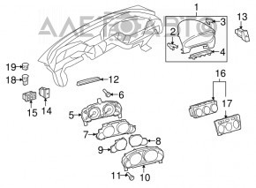 Накладка щитка приборов Mazda6 09-13