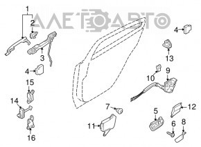 Петля двері верхня зад лев Mazda6 09-13