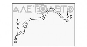 Трубка кондиционера печка-конденсер Ford Escape MK3 17-19 рест 1.5T 2.5 2.0T