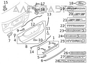 Молдинг крышки багажника Ford Fusion mk5 17-20 хром