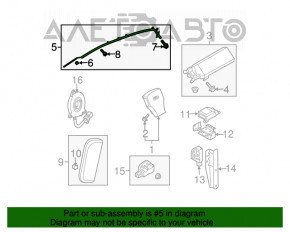 Подушка безпеки airbag бічна шторка ліва Infiniti G37 4d 06-07